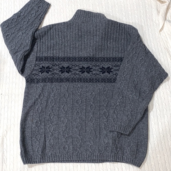 Hammerschmid Mens Vintage Nordic Sweater 1/4 zip Wool blend XL - Picture 5 of 7